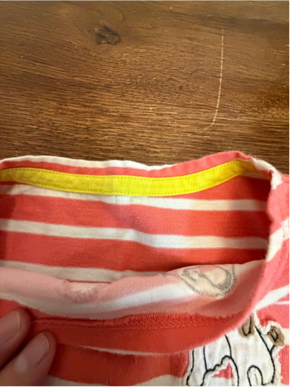 Mini Boden Dog Shirt 3-4Y Applique Stripe Long Sleeve Girls Top Puppy - Picture 4 of 4
